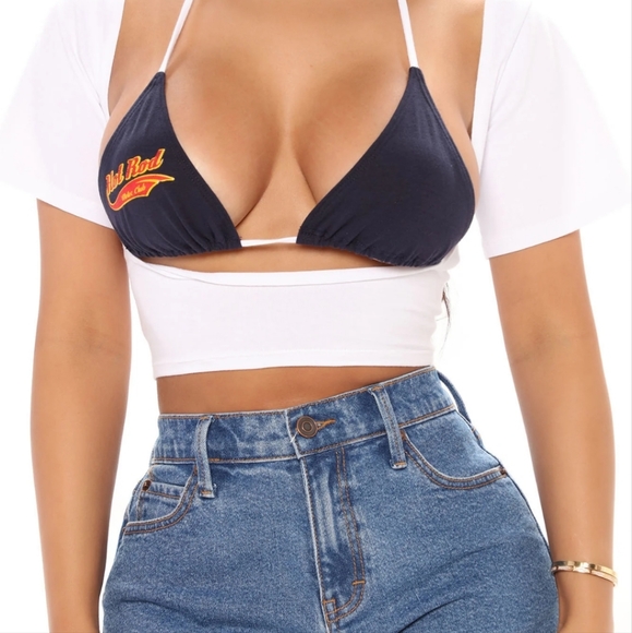 Hot Rod Triangle string bikini top - Picture 4 of 4